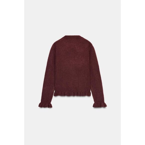 ZARA RUFFLED KNIT CARDIGAN - Picture 5 of 5